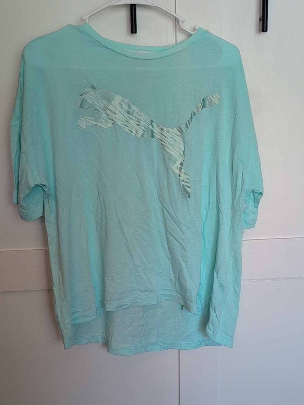Puma Mint Green Graphic Cat Tee